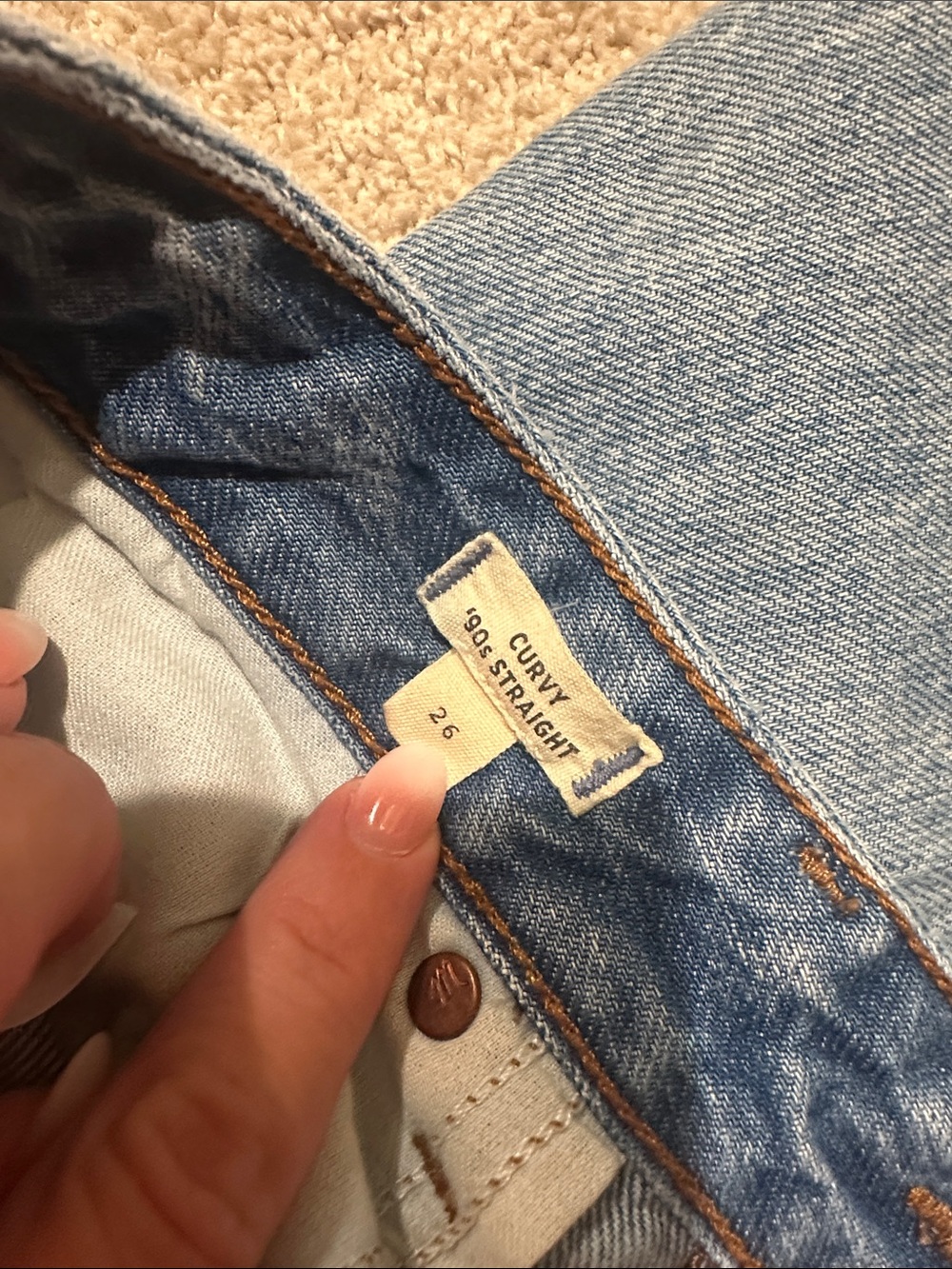 Madewell Light Blue Women’s Jeans - Curvy 90’s Straight - Picture 3 of 5